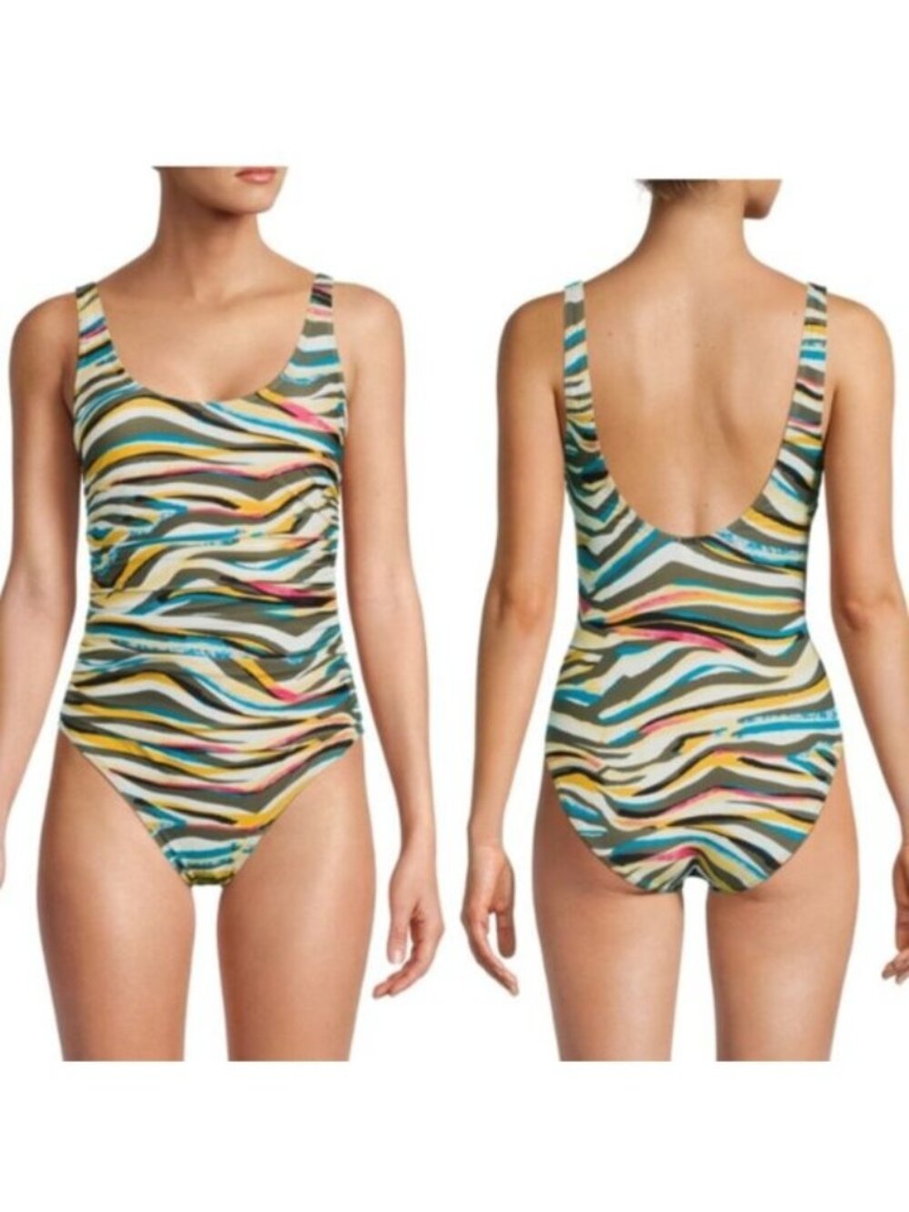 DKNY Swirl Print One Piece Swimsuit - 4
